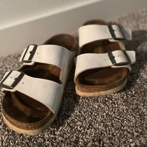 Birkenstock | Shoes | Birkenstock White Sandals Size 38 Us 75 | Poshmark